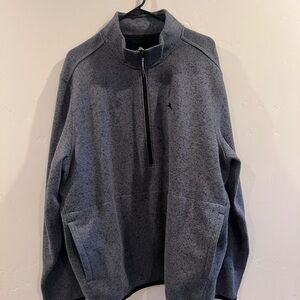 Tommy Bahama Men's Gray Quarter-Zip Sweater